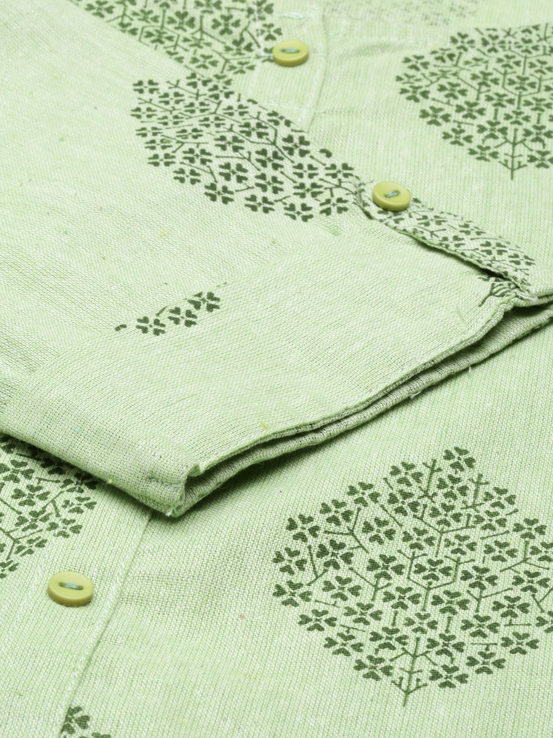 Marcia Green Printed Cotton Straight Kurta Set - Image 10