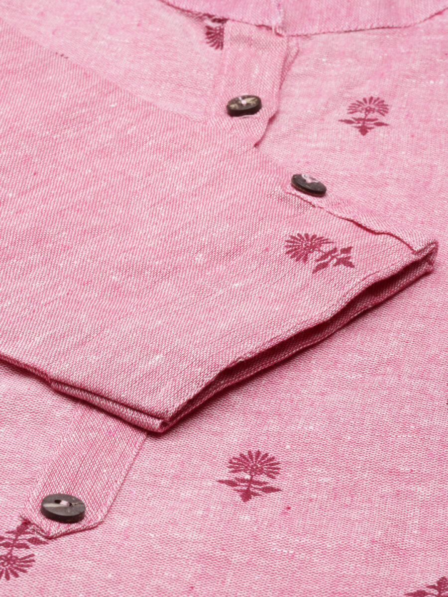 Marcia Pink Printed Cotton Straight Kurta Set - Image 10