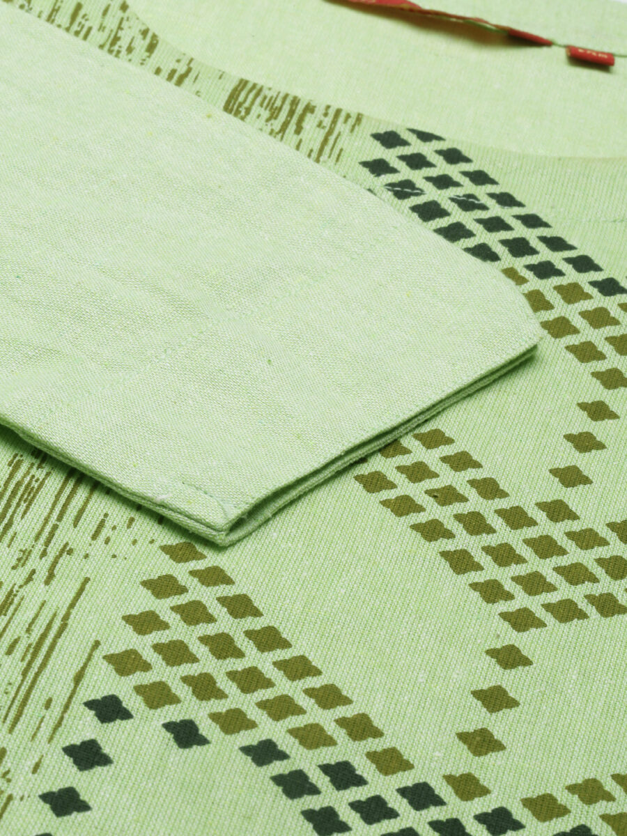 Marcia Green Printed Cotton Straight Kurta - Image 8