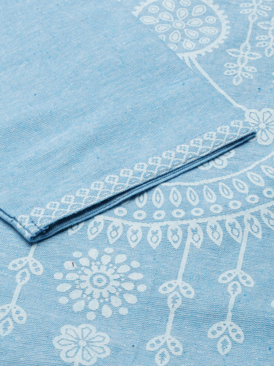 Marcia Blue printed Cotton Straight Kurta Set - Image 7