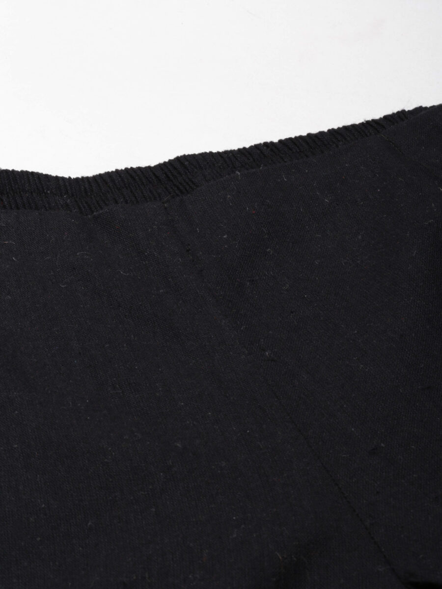 Marcia Black Solid Cotton Regular Trousers - Image 7
