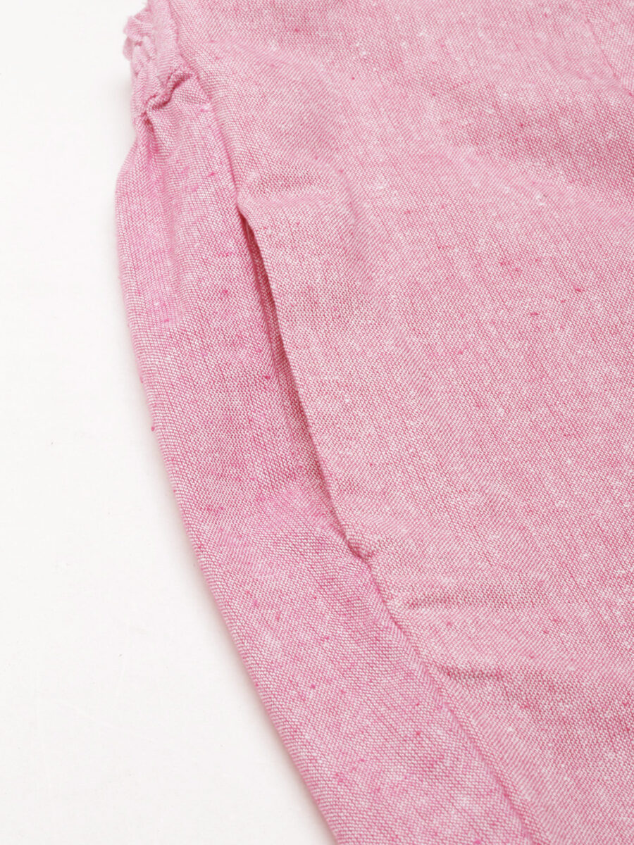 Marcia Pink Solid Cotton Regular Trousers - Image 6