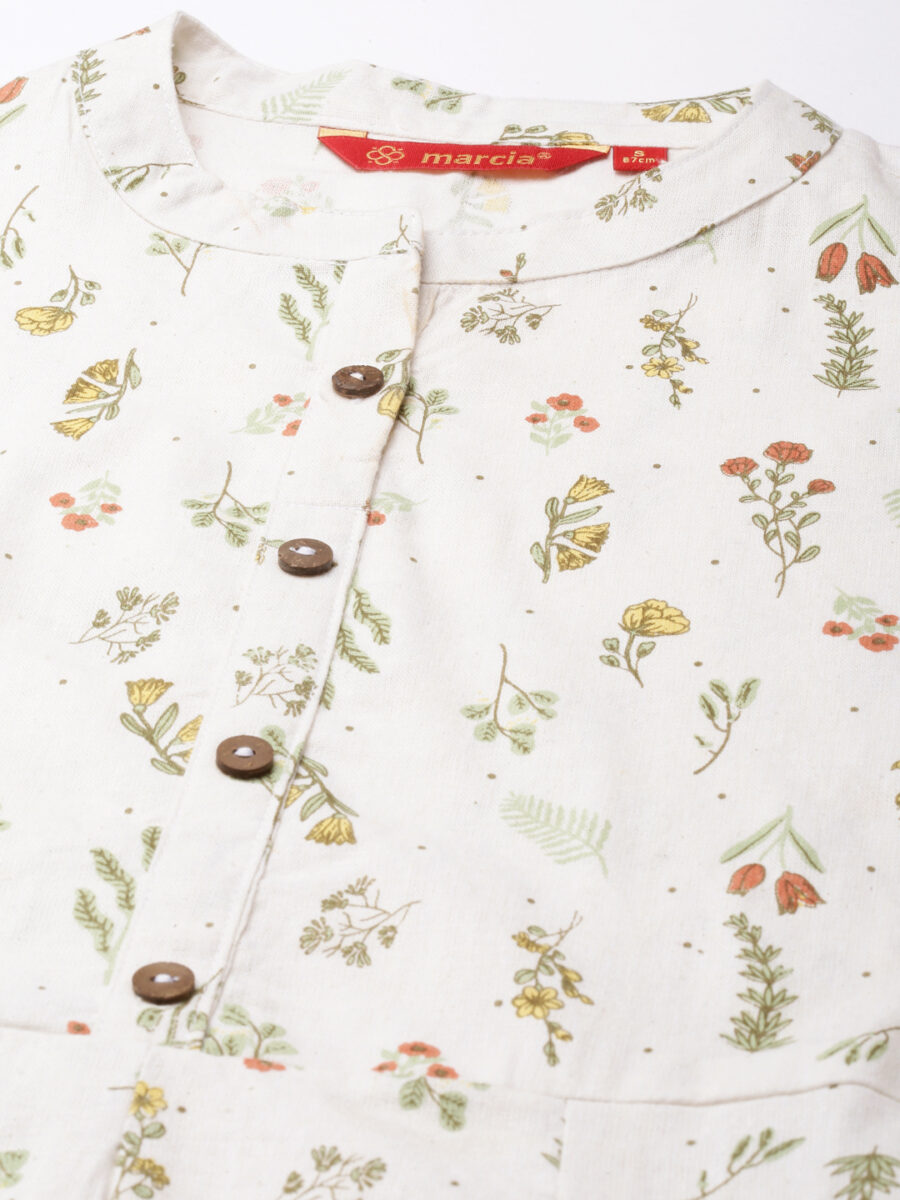 Marcia Multi Printed Rayon A-Line Long Kurta - Image 3