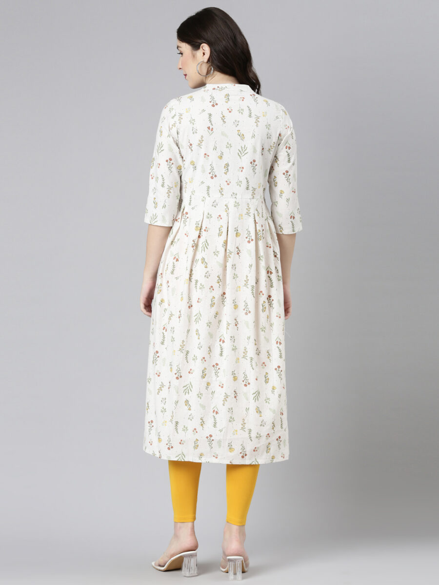 Marcia Multi Printed Rayon A-Line Long Kurta - Image 6