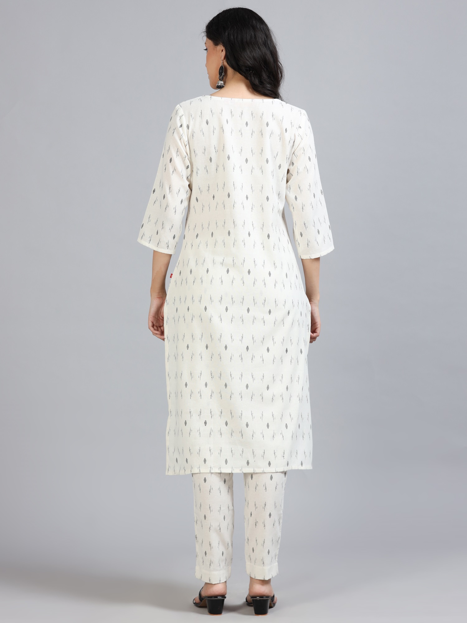 Marcia White Embroidery Cotton Kurta Set - Image 5
