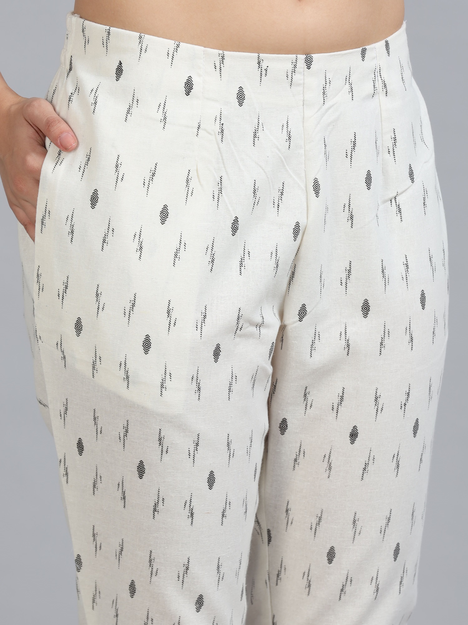 Marcia White Embroidery Cotton Kurta Set - Image 7