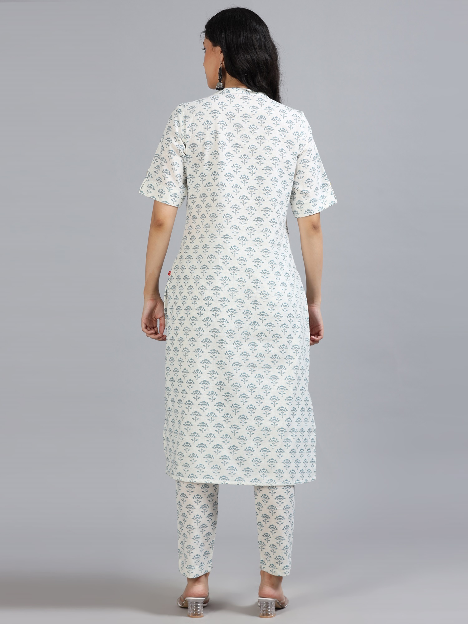 Marcia White Embroidery Cotton Kurta Set - Image 5